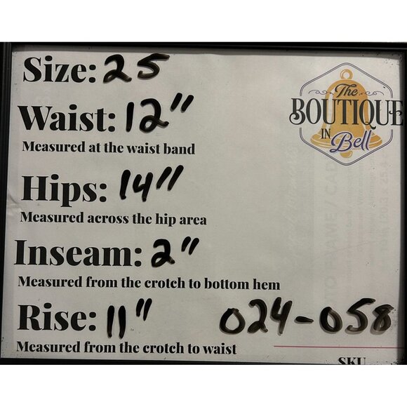 American Apparel Jeans Women 25 Denim High Rise Shorts Cuffed Bleached 5 Pocket - Picture 10 of 11